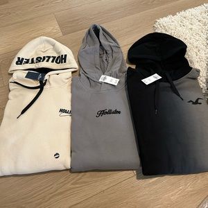 NWT 3 hollister hoodies size XXL fleece inside